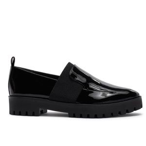 Via Spiga Patent Leather Platform Loafers